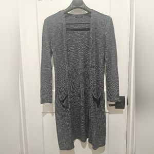 Blue grey knee length cardigan